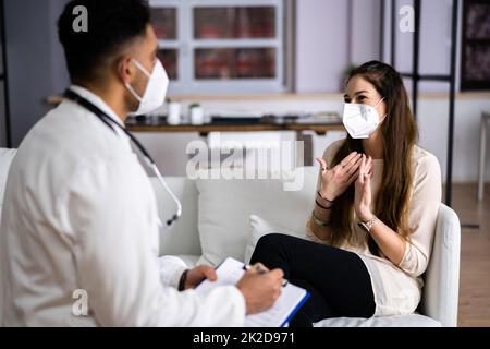 Cura del medico e del paziente Foto Stock