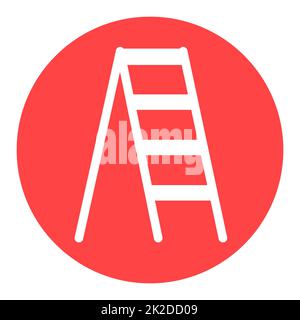 Scale da giardino, icona vettoriale scala a pioli Foto Stock