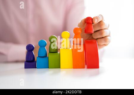 Banner sull'uguaglianza delle diversità di inclusione Foto Stock