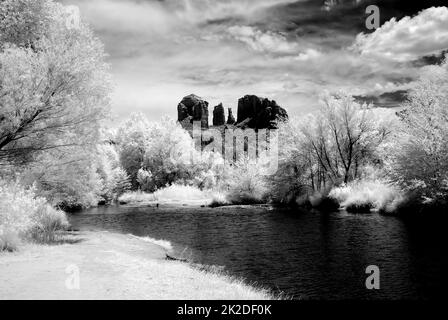 Infrared Cathedral Rock Sedona, Arizona Foto Stock