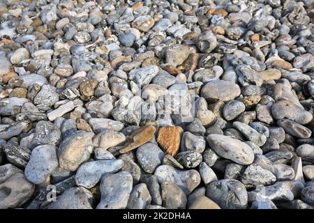 Brughiera stretta con campi di selce Foto Stock