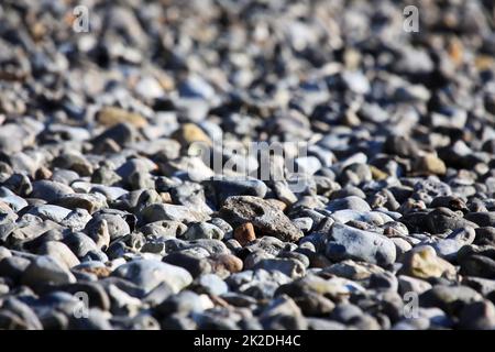 Brughiera stretta con campi di selce Foto Stock