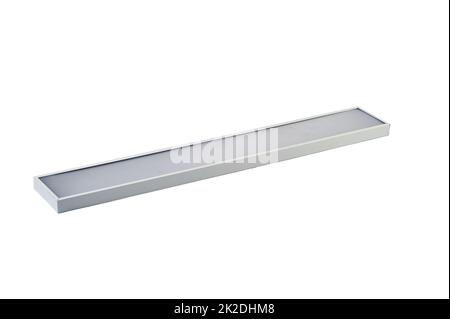 Lampada a LED per spazi pubblici e non residenziali su sfondo bianco isolato. Risparmio energetico Foto Stock