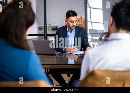 Famiglia divorzio Avvocato Consulenza Famiglia Coppia Foto Stock