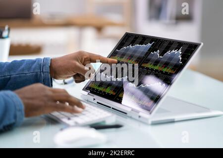 Borsa Africana americana Trading Foto Stock