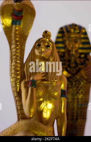 Figure faraone, serpente e cleopatra Foto Stock