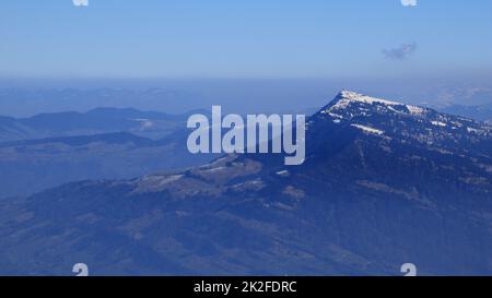 Regina delle montagne, Monte Rigi. Vista dal Monte Pilatus, Svizzera. Foto Stock