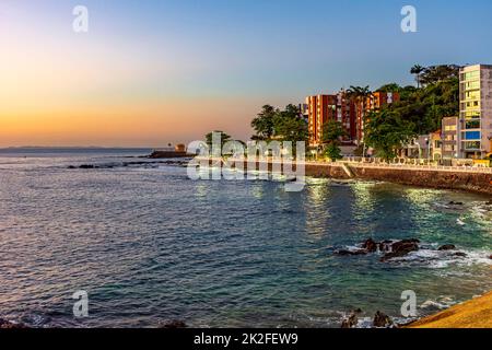 Lungomare nella città di Salvador in Bahia Foto Stock