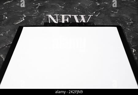 Nuova piastra metallica Foto Stock