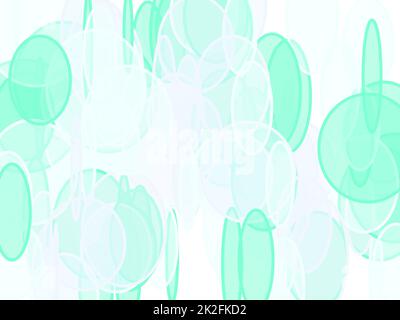Astratto verde blu ellissi con sfondo bianco Foto Stock