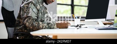 Veterano African Man persona Educazione Foto Stock