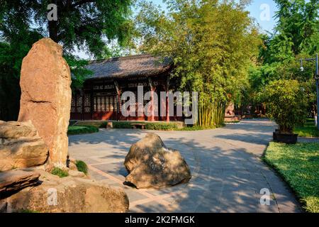 Wangjiang Pavilion nel parco Wangjianglou. Chengdu Sichuan, Cina Foto Stock