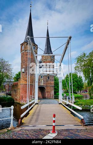 Oostport porta orientale di Delft. Delft, Paesi Bassi Foto Stock