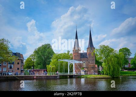 Oostport porta orientale di Delft. Delft, Paesi Bassi Foto Stock