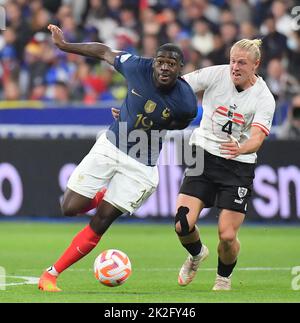 Saint Denis, Francia. 22/09/2022, Youssouf Fofana in Francia durante la partita della UEFA Nations League, Gruppo A1, Tour 5 tra Francia e Austria il 22 settembre 2022 a Saint-Denis, un sobborgo di Parigi, Francia. Foto di Christian Liewig/ABACAPRESS.COM Foto Stock