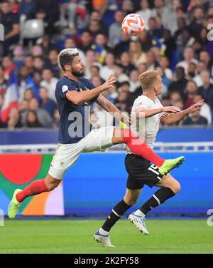 Saint Denis, Francia. 22/09/2022, Olivier Giroud in Francia durante la partita della UEFA Nations League, Gruppo A1, Tour 5 tra Francia e Austria il 22 settembre 2022 a Saint-Denis, un sobborgo di Parigi, Francia. Foto di Christian Liewig/ABACAPRESS.COM Foto Stock