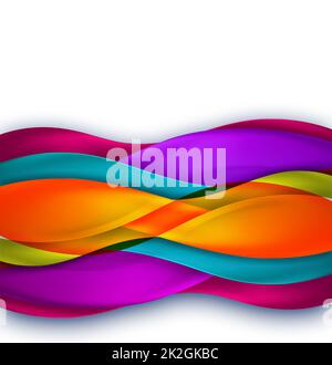 Onde luminose multicolore sfondo Foto Stock