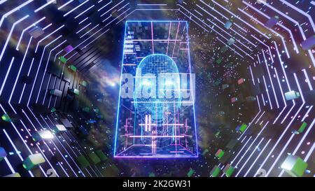 Tunnel digitale ai Foto Stock