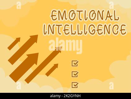 Visualizzazione concettuale intelligenza emotiva. Foto concettuale il sé e la consapevolezza sociale gestire bene i rapporti Foto Stock