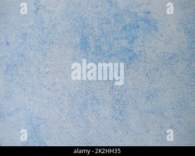 Legno dipinto con gesso blu e rullo per pittura in stile vintage Foto Stock