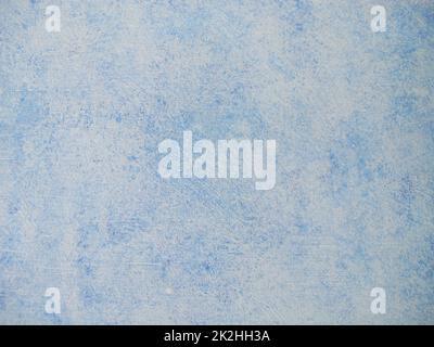 Legno dipinto con gesso blu e rullo per pittura in stile vintage Foto Stock