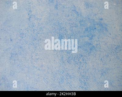 Legno dipinto con gesso blu e rullo per pittura in stile vintage Foto Stock