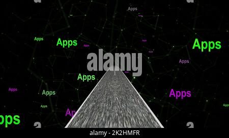 Guida verso il mondo delle app Foto Stock