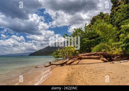Bella vista della costa del Parco Nazionale Masoala in Madagascar Foto Stock