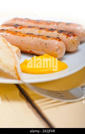 Tradizionale tedesco salsicce wurstel Foto Stock