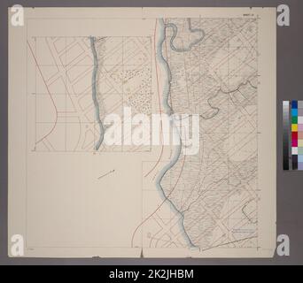 Cartografica, Mappe. 1905. Lionel Pincus e la Principessa Firyal Map Division. Bronx (New York, N.Y.) Foglio 21: Griglia n. 18000E - 24000E, n. 13000S - 15000S. Include il Soundview Park e il fiume Bronx. Griglia di progettazione dell'Ufficio dell'Ufficio topografico del Bronx. Foto Stock