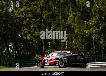 Francorchamps, Belgio - 23/09/2022, 44 BETULLA Gustav (dnk), MOLLER Jens (dnk), GMB Motorsport, Honda NSX GT3, azione durante il 5th° round della 2022 Michelin le Mans Cup sul circuito di Spa-Francorchamps dal 23 al 25 settembre, a Francorchamps, Belgio - Foto Florent Gooden / DPPI Foto Stock