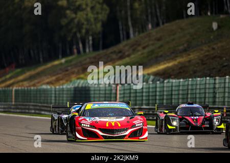 Francorchamps, Belgio - 23/09/2022, 44 BETULLA Gustav (dnk), MOLLER Jens (dnk), GMB Motorsport, Honda NSX GT3, azione durante il 5th° round della 2022 Michelin le Mans Cup sul circuito di Spa-Francorchamps dal 23 al 25 settembre, a Francorchamps, Belgio - Foto Florent Gooden / DPPI Foto Stock