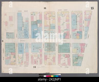 Cartografica, Mappe. 1857 - 1862. Lionel Pincus e la Principessa Firyal Map Division. Manhattan (New York, N.Y.), Real Property , New York (state) , New York Plate 15: Mappa delimitata da Canal Street, Elm Street, Pearl Street, Church Street Foto Stock