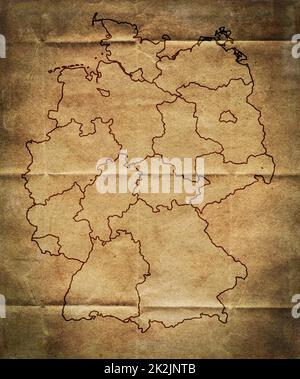 Mappa di Germania Foto Stock