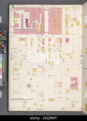 Cartografica, Mappe. 1884 - 1936. Lionel Pincus e la Principessa Firyal Map Division. Assicurazione antincendio , New York (stato), Real Property , New York (stato), Cities & Cities , New York (stato) Queens V. 4, Plate No. 31 Mappa delimitata da Atlantic Ave., Walker Ave., Broadway, Morris Ave. Foto Stock