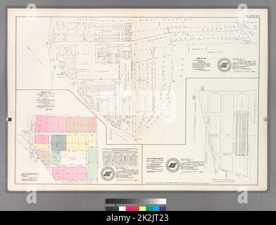 Cartografica, Mappe. 1888 - 1897. Lionel Pincus e la Principessa Firyal Map Division. Bronx (New York, N.Y.) Piastra 24: Mappa No. 296 delimitata da Harlem Railroad, Union Ave., Cambreleng Ave., e strada che conduce da Kingsbridge a West Farms. 175: Limitato da Union Ave., Hoffman St., Bayard Ave. E College Ave. - Vol. 3 di Mappe, pagina 19: Limitato da Union Ave., Arthur St., Kingsbridge Road H. Bridge Tremont & Fordham R.R., e N.Y. & Harlem Railroad. Foto Stock