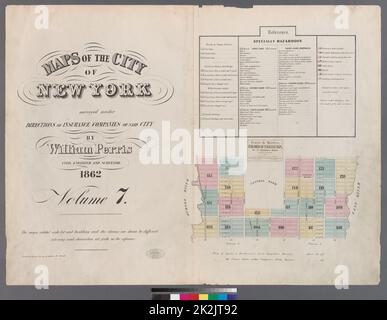 Cartografica, Mappe. 1857 - 1862. Lionel Pincus e la Principessa Firyal Map Division. Manhattan (New York, N.Y.), Real Property , New York (state) , New York Volume 7 Index Map Foto Stock