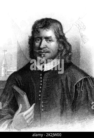 John Bunyan (1628-1688) predicatore puritano inglese. Autore di 'The Pilgrim's Progress' (Londra, 1678). Incisione, 1832. Foto Stock