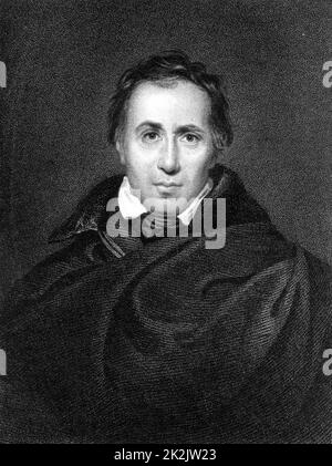 Allan Cunningham (1784-1842) poeta Scozzese e uomo di lettere. Incisione 1833. Foto Stock