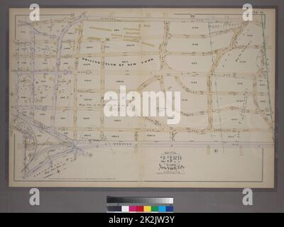 Cartografica, Mappe. 1887. Lionel Pincus e la Principessa Firyal Map Division. New York (N.Y.), Manhattan (New York, N.Y.) Piastra 14: Delimitata da Sheridan Ave., Elliott Ave., Webster Ave., Brook Ave., E. 163rd St., Courtlandt Ave. E E. 162nd St. Parte della 23rd Ward, New York City. Foto Stock