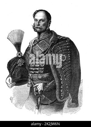 Wilhelm I (1797-1888), re di Prussia dal 1861. Primo Imperatore di Germania dal 1871. Incisione. Foto Stock