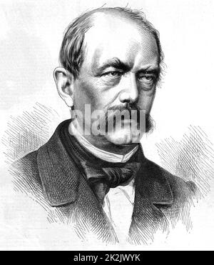 Otto Edward Leopold von Bismarck (1815-98) uomo di Stato tedesco/prussiano. Creatore della Germania moderna e Cancelliere della Germania 1871-1890. Incisione di ritratti pubblicata nel 1886, anno della riorganizzazione tedesca. Da 'The Illustrated London News' (Londra, 1866). Foto Stock