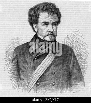 Colin Campbell, Barone Clyde (1792-1863) Soldato scozzese. Comandò la Brigata delle Highland nella guerra di Crimea (Russ-Turco) 1853-1856. Comandò le forze britanniche durante il Mutinismo indiano (Grande Guerra di Indipendenza) 1857-1858. Creazione di un marshalling di campo 1862. Incisione del legno, 1864. Foto Stock