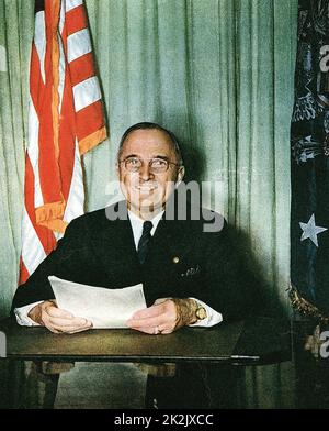 Harry S Truman (1884-1972) 33rd Presidente degli stati uniti 1945 Foto Stock