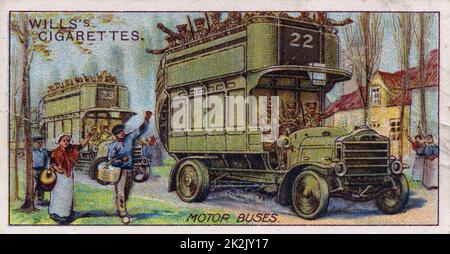 Motori militari serie, 1916: British Motor autobus. Foto Stock