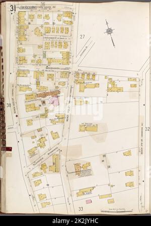 Cartografica, Mappe. 1912 - 1922. Lionel Pincus e la Principessa Firyal Map Division. Assicurazione antincendio , New York (stato), Real Property , New York (stato), Cities & Cities , New York (stato) Queens V. 8, Plate No. 31 Mappa delimitata da New Haven Ave., Beach 17th St., Beach 20th St Foto Stock