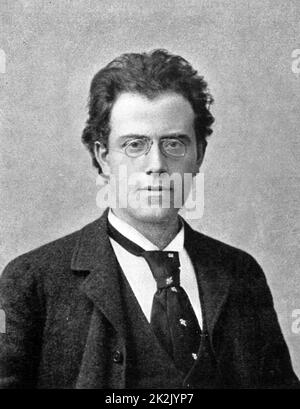 Gustav Mahler (1860-1911) compositore tardo-romantico austriaco e uno dei principali direttori d'orchestra della sua generazione. Come compositore, ha funto da ponte tra la tradizione austro-tedesca del 19th° secolo e il modernismo dei primi anni del 20th° secolo. Foto Stock