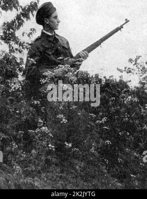 Con l'invasione della Germania che minacciano la difesa locale dei volontari è stata creata in Gran Bretagna nel maggio 1940. Conosciuta come la Casa della Guardia, essi erano uomini da 17 a 65. Foto Stock