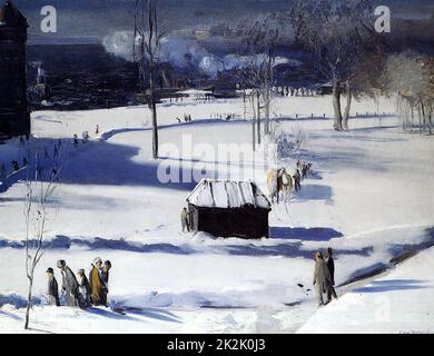 George Wesley Bellows American School (Ashcan School) Blue Snow, The Battery 1910 olio su tela (86,3 x 111,7 cm) Columbus, Museo delle Belle Arti Foto Stock