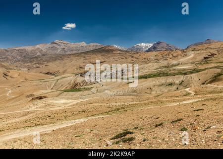 Vista della Spiti valley in Himalaya Foto Stock